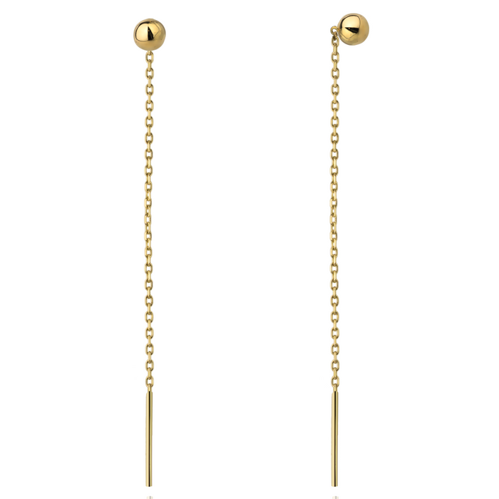 Cercei Fir Aur 14k cu Bilute