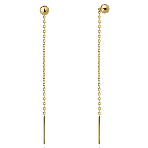 Cercei Fir Aur 14k cu Bilute