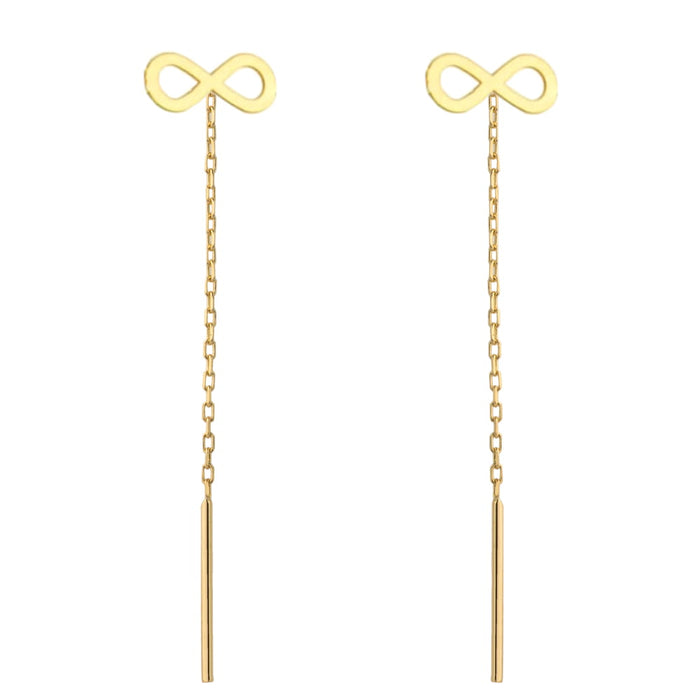 Cercei Fir Aur 14k cu Infinit