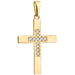 Pandantiv Aur 14k cu Cruce si Zirconii Albe