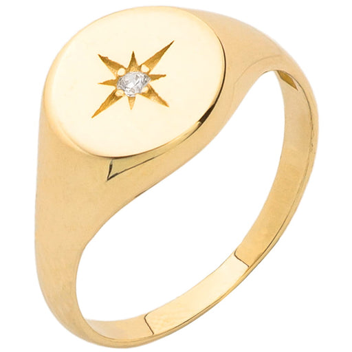 Inel Aur 14k cu Steaua Polara si Zircon