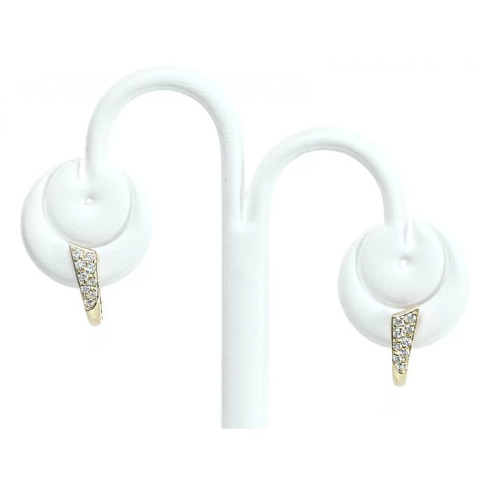 Cercei Aur 8K Trunchi cu Zirconiu – Eleganță Geometrică