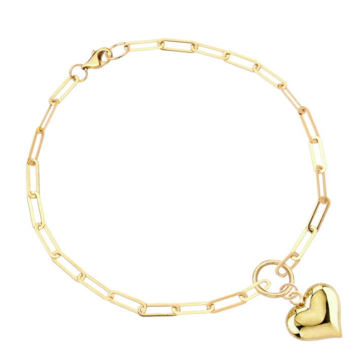 Bratara cu zale lungi si o inima de aur