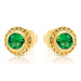 Cercei Ažur din Aur 8K cu Zirconiu Verde