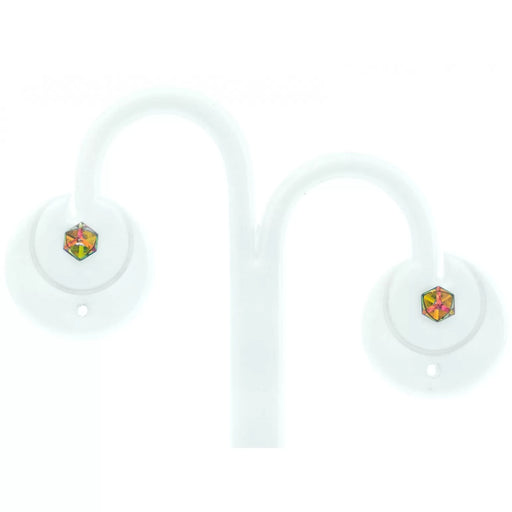 Cercei Aur 8K Cub 3D Culori Schimbătoare