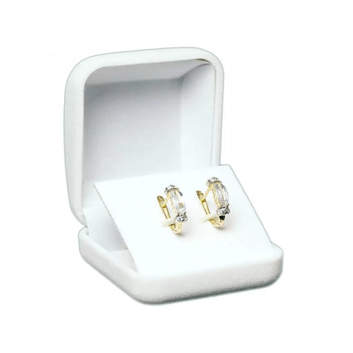 Cercei Aur 8K cu Piatră Mare, Design Imperial