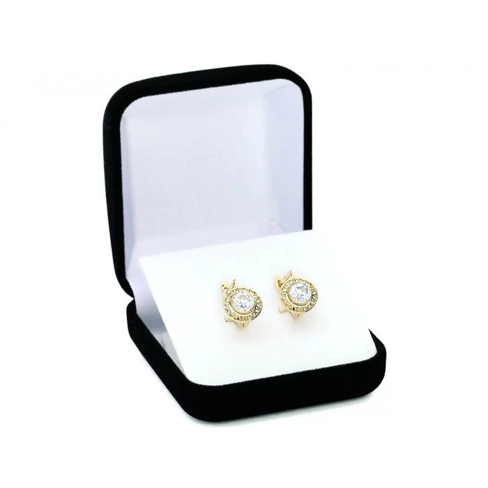 Cercei Rotunzi din Aur 8K cu Zirconiu