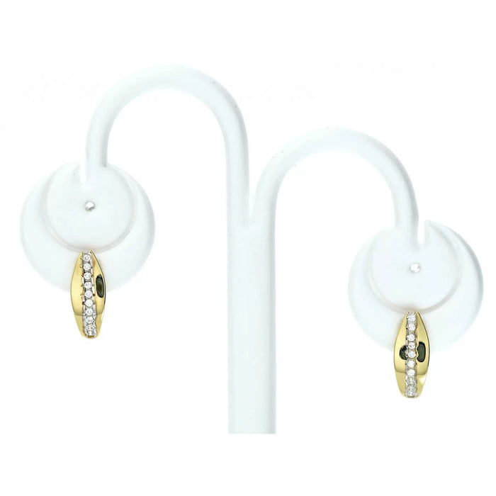 Cercei Aur 8K Formă de Lacrimă cu Zirconii | Eleganță Atemporală