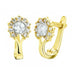 Cercei Rotunzi din Aur 8K cu Zirconii Incrustate
