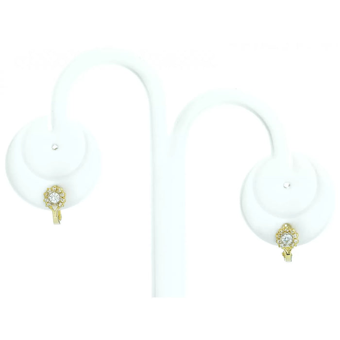 Cercei Rotunzi din Aur 8K cu Zirconii Incrustate