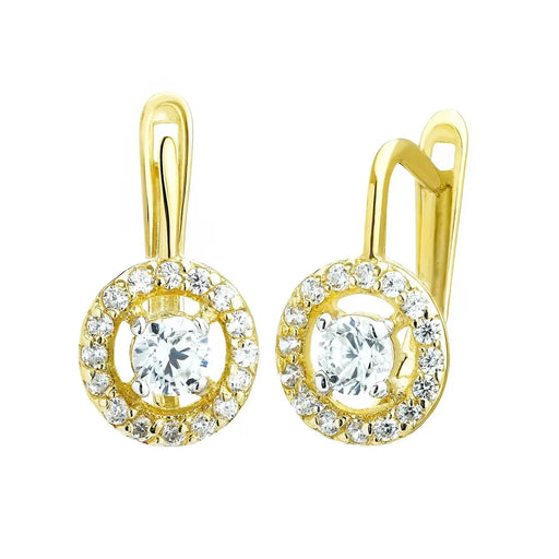 Cercei Rotunzi din Aur 8K cu Zirconiu 3.2376