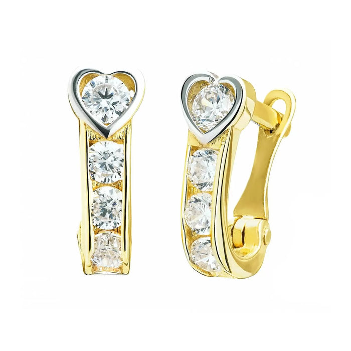 Cercei Aur 8K Inimă cu Zirconii 3.2366