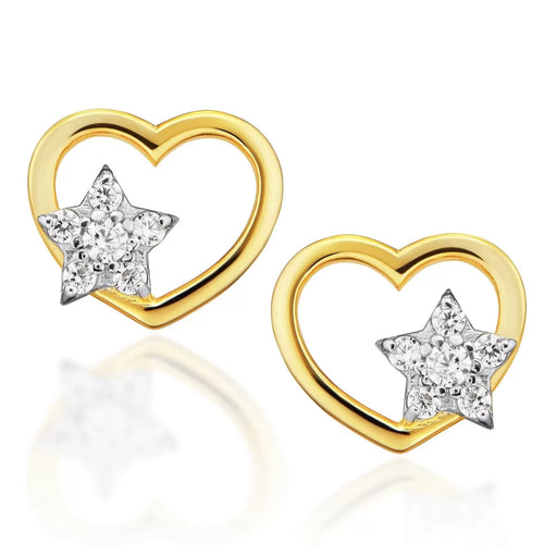 Cercei Aur 8K Inimă cu Steluță 3.2431