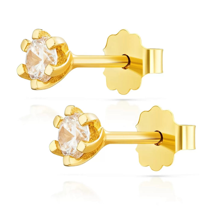 Cercei Aur 8K Rotunzi cu Știft