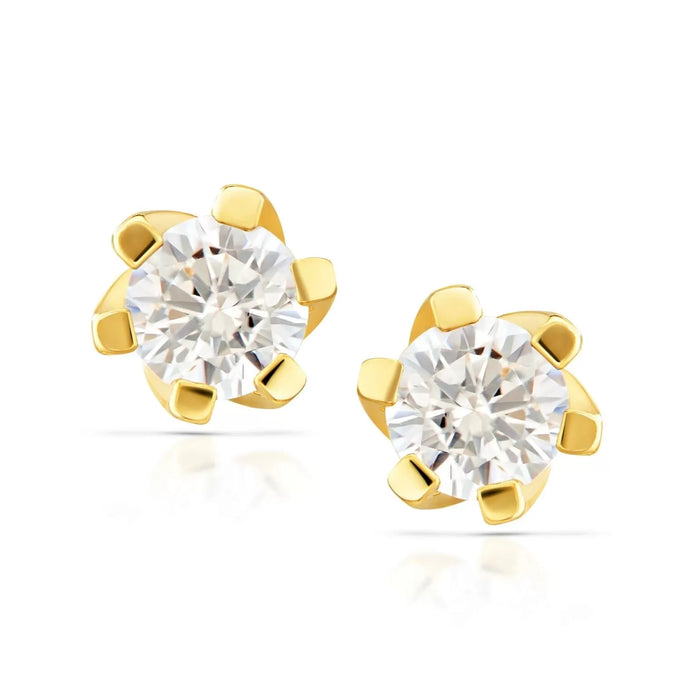 Cercei Aur 8K Rotunzi cu Știft