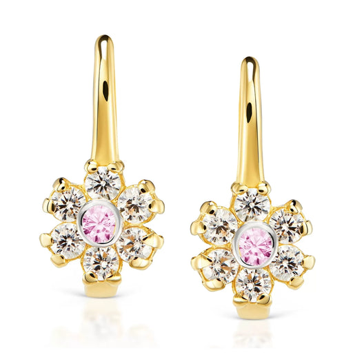 Cercei Aur 8K Flowers Roz