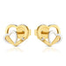 Cercei Aur 8K Dubli Inimioare cu Zirconiu