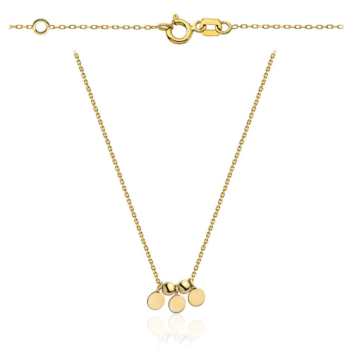 Colier cu Banuti si Bilute- Aur 14k