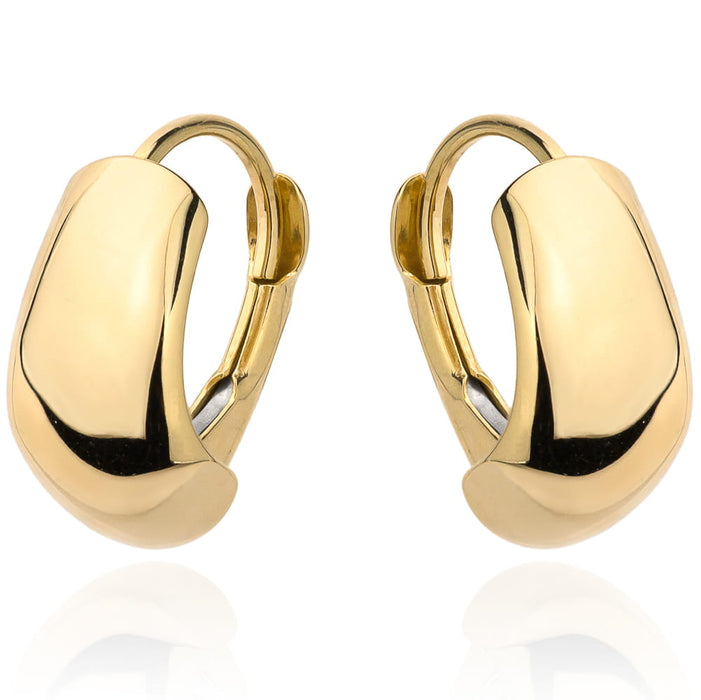 Cercei din aur simplu cu închidere englezească