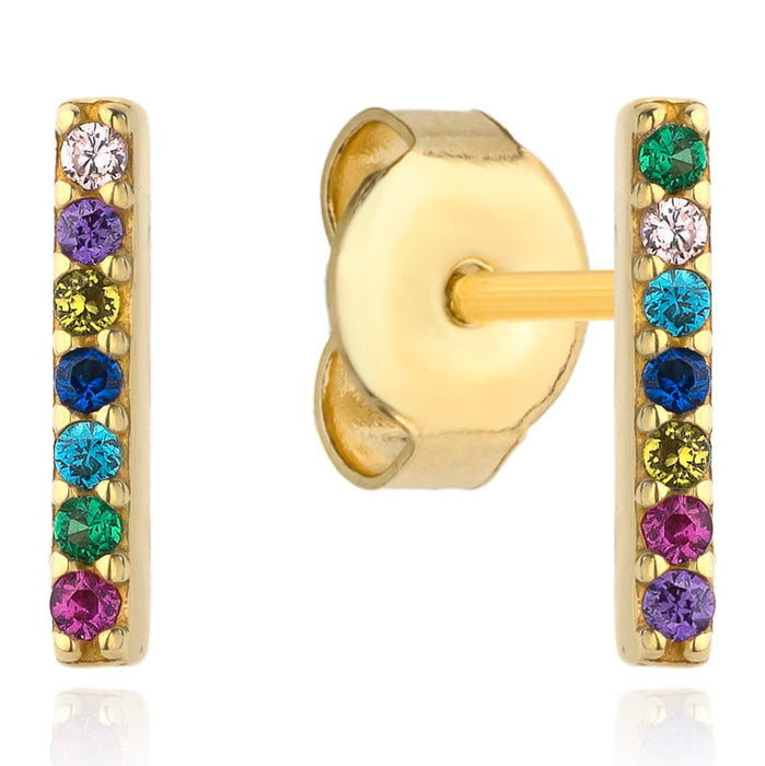 Cercei Aur 14k cu Cristale Multicolore