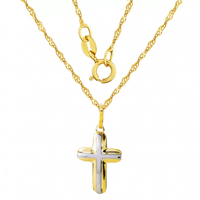 Cruciuliță Elegantă din Aur 8K pentru Botez sau Împărtășanie