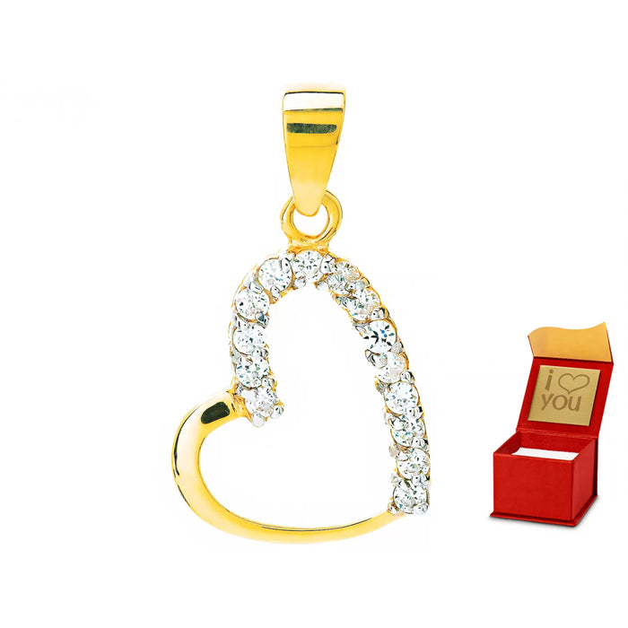 Pandantiv Aur 8K Inimă cu Zirconiu - 3.2339