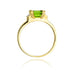 Inel Aur 14K cu Peridot 1.10 ct si Diamante Naturale 0.03 ct