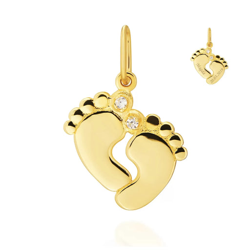 Pandant Piciorușe Aur 8K cu Zirconiu