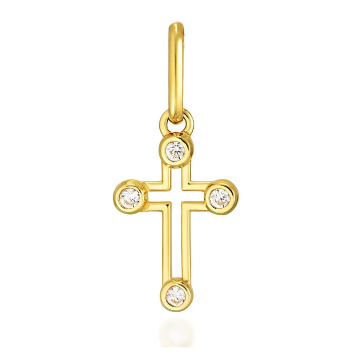 Cruciuliță Aur 8K Decorată cu Pietre 3.3022