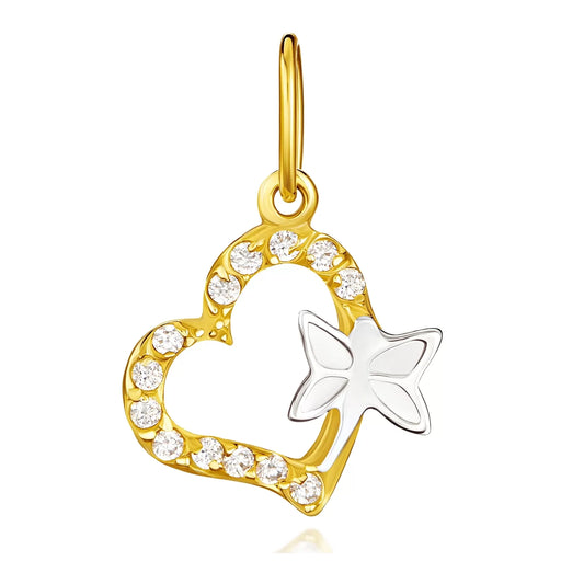 Pandantiv Delicat din Aur 8K, Model Fluture 2.1024