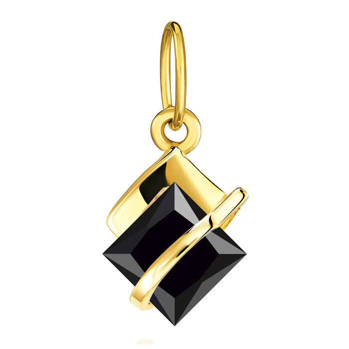 Pandantiv Aur 8K cu Bandă Neagră