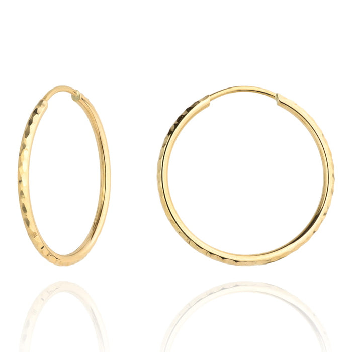 Cercei Rotunzi Aur 14K 3.3 cm - Eleganță Atemporală