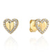 Cercei inimioare din Aur 14k cu Zirconi