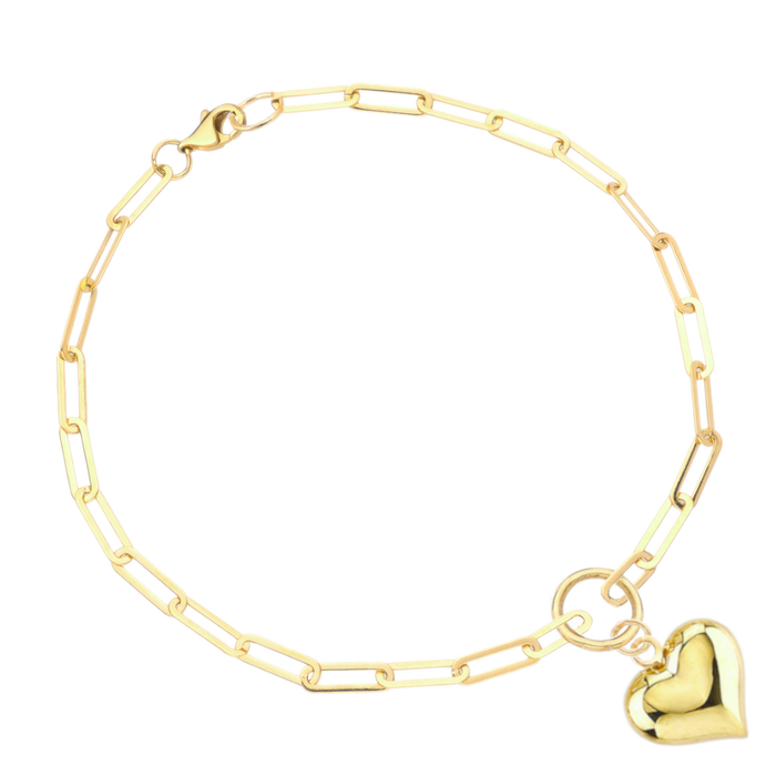 Bratara cu zale lungi si o inima de aur