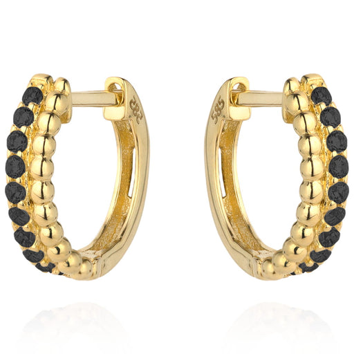 Cercei Aur 14k cu Zirconii Negre