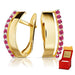 Cercei din Aur 8K Lana cu Pietre Rubin, 3.2497cz