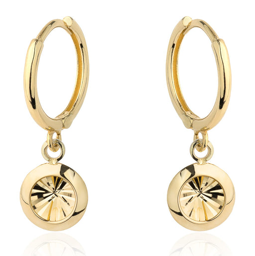 Cercei Cerc Agățați din Aur cu Model