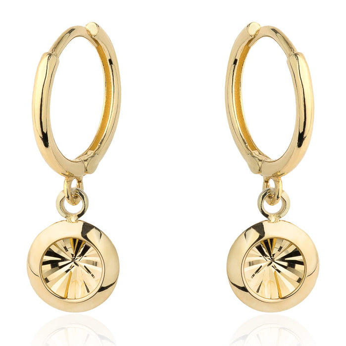 Cercei Cerc Agățați din Aur cu Model