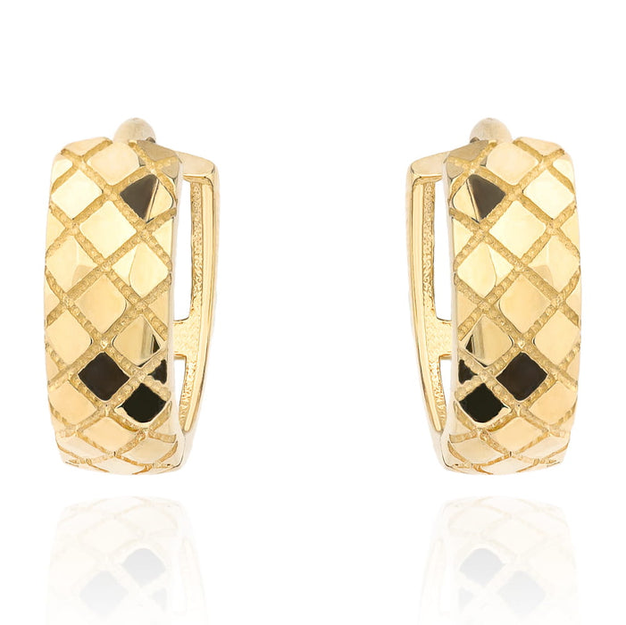 Cercei de aur decorati delicat cu creola