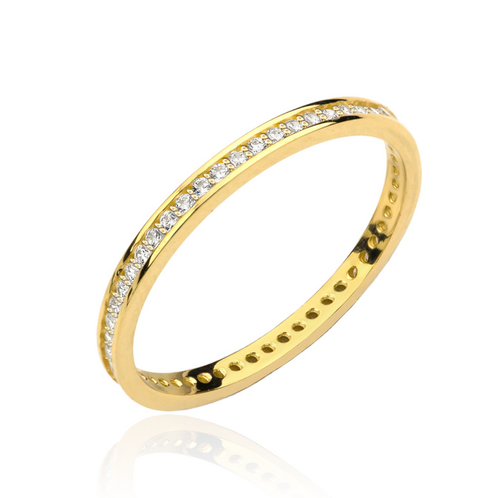 Inel Fin Din Aur 14K Cu Zirconiu