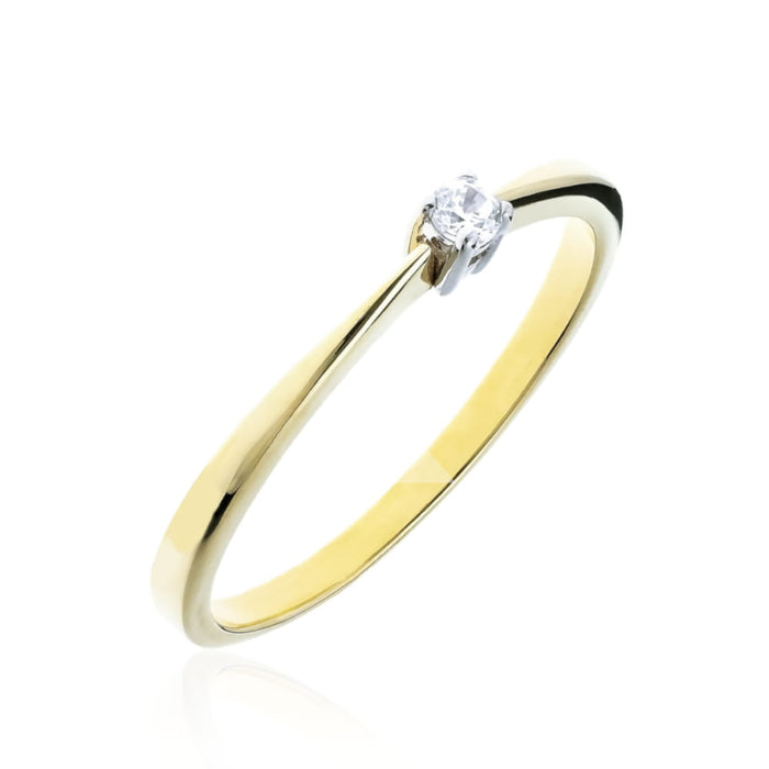 Inel Delicat Aur 8K Cu Zirconiu