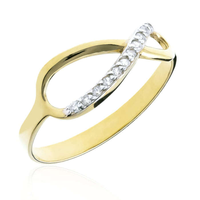 Inel Aur 8K Neschimbare - Inel cu Zirconii