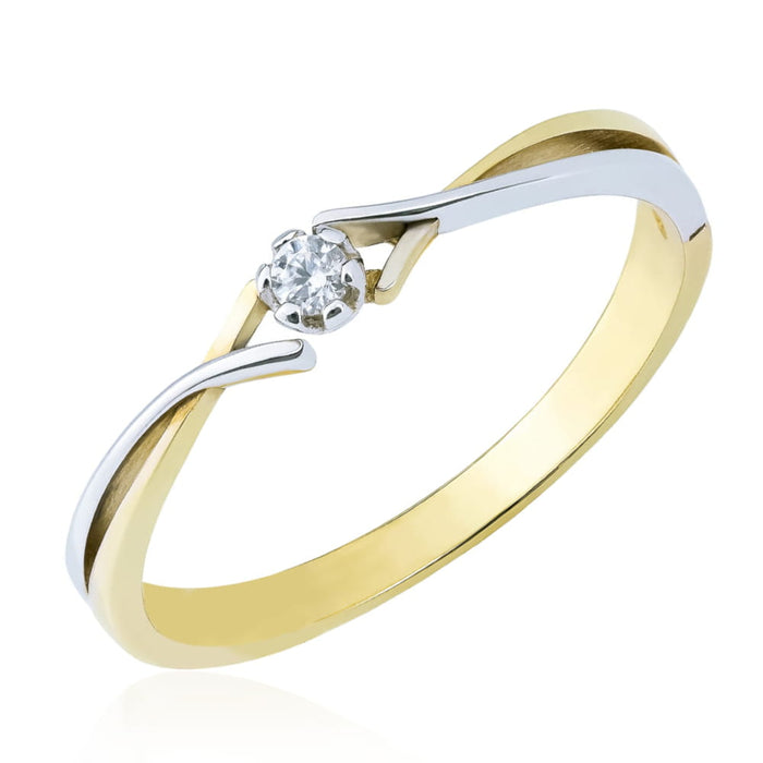 Inel Delicat Aur 8K cu Zirconiu - Eleganță Subtilă