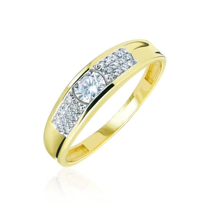 Inel Aur 8K cu Zirconii - Design Modern și Elegant