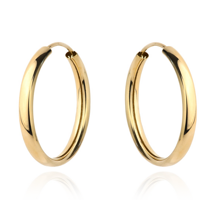 Cercei Aur 14k cu Creole Netede