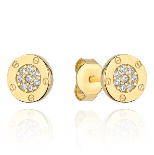 Cercei Aur 14k cu Banuti si Zirconii