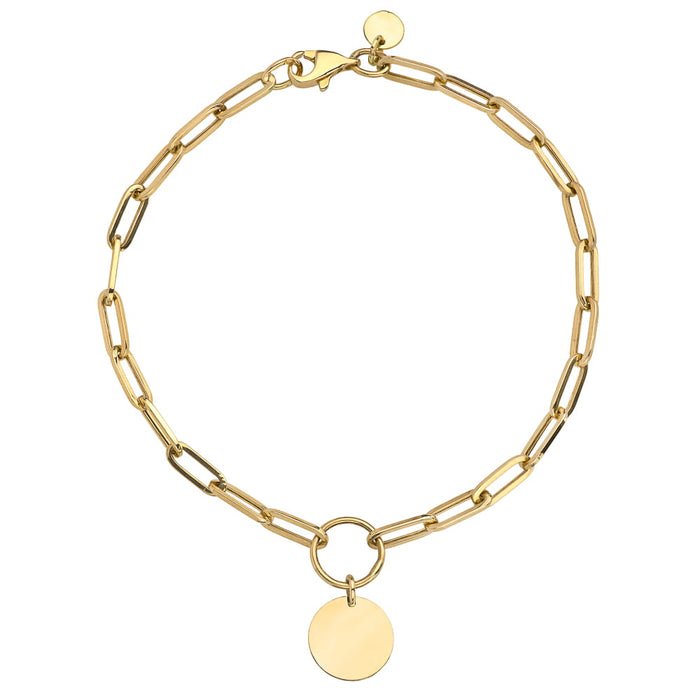 Brățară cu zale de aur și un cerc complet