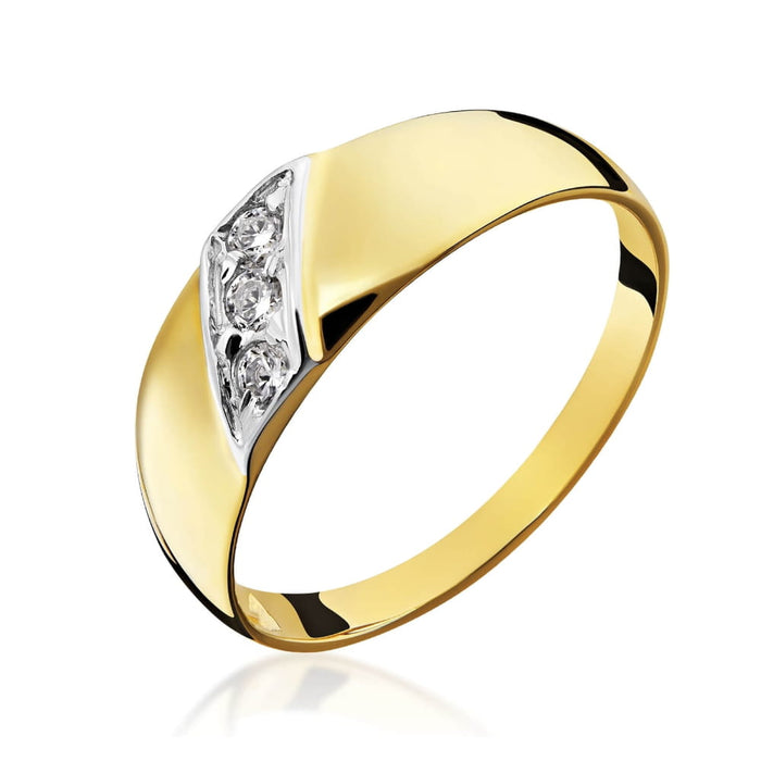 Inel Aur 8K Czauma - Eleganță Subtilă cu Zirconiu