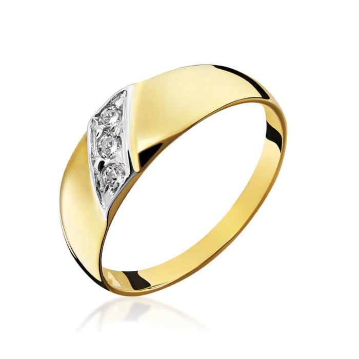 Inel Aur 8K Czauma - Eleganță Subtilă cu Zirconiu
