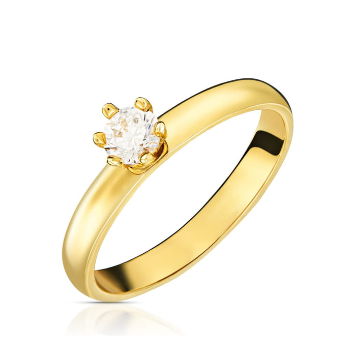 Inel Aur Miłośnik, Aur 8K, Inimă cu Zirconiu